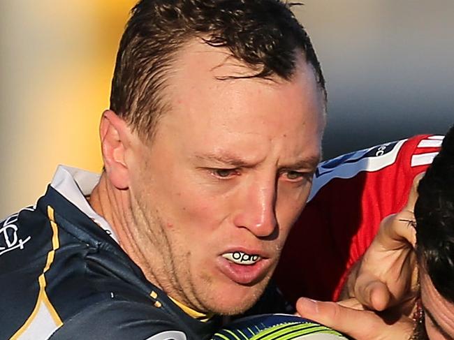 CHRISTCHURCH, NEW ZEALAND - MAY 03: Jesse Mogg of the Brumbies is tackled by Ryan Crotty of the Crusaders during the round 12 Super Rugby match between the Crusaders and the Brumbies at AMI Stadium on May 3, 2014 in Christchurch, New Zealand. (Photo by Martin Hunter/Getty Images)