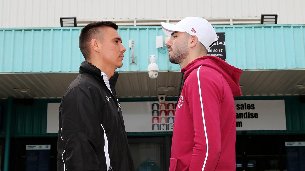 Tim Tszyu and Michael Zerafa’s much anticipated fight has been cancelled after Zerafa withdrew due to Covid-19 health and safety concerns. (Photo by Peter Lorimer/Getty Images)