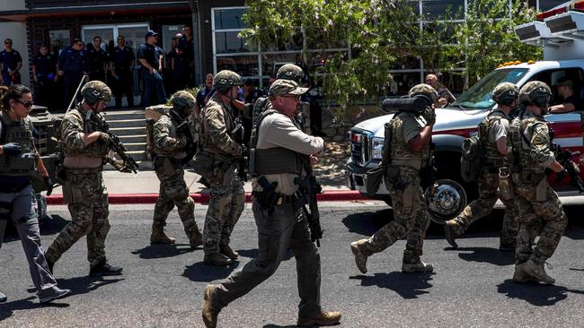 One police officer said the Texas shooting was the “most traumatic scene” he’d ever been close to. Picture: AFP