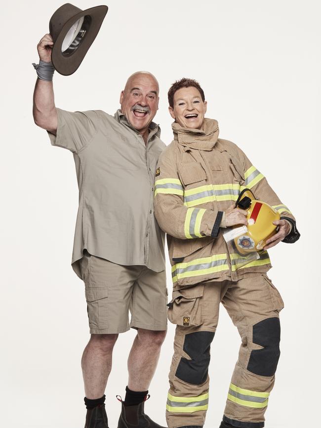 Alpaca farmer Chris Williams and firefighter Adrienne Clarke.