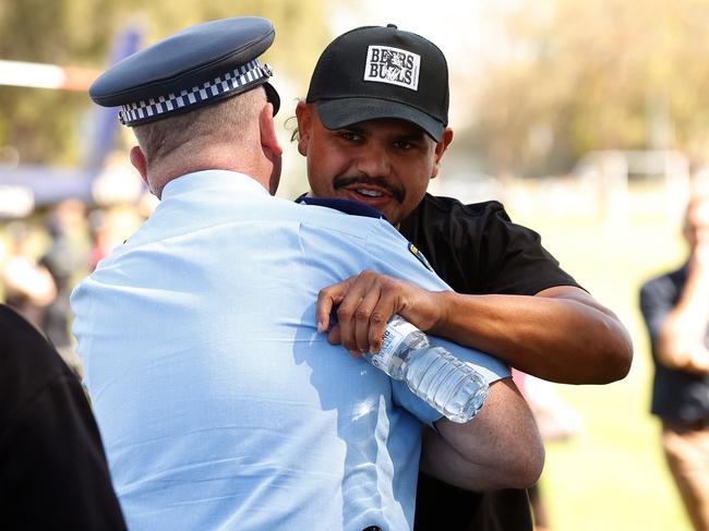 Mitchell says he wants to break down the idea that Aboriginal people and police don’t get on. Picture: Sam Ruttyn