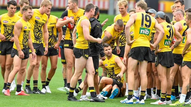 Hardwick addressed the playing group after starting a relationship with a Richmond staffer. Picture: Jason Edwards