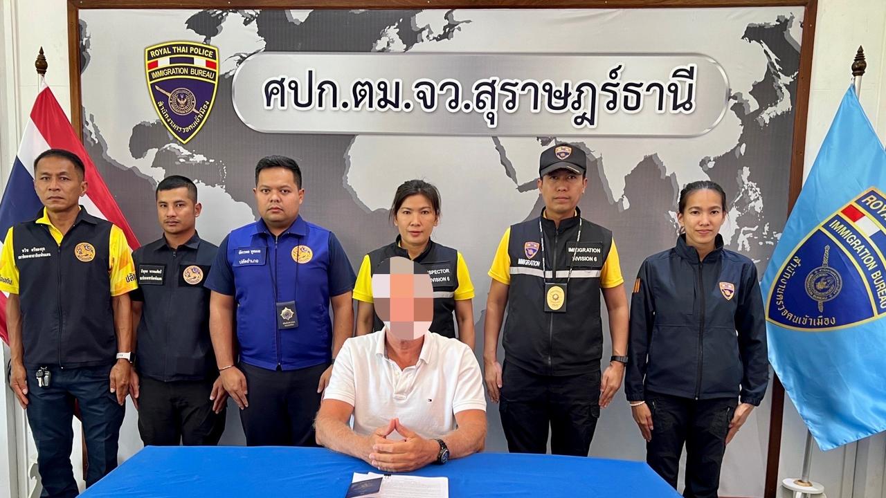 Helio Taiyang Richardson, a 62-year-old Australian wanted for sexual assaults, was arrested in Thailand on visa overstay charges. Picture: Asia Pacific Press