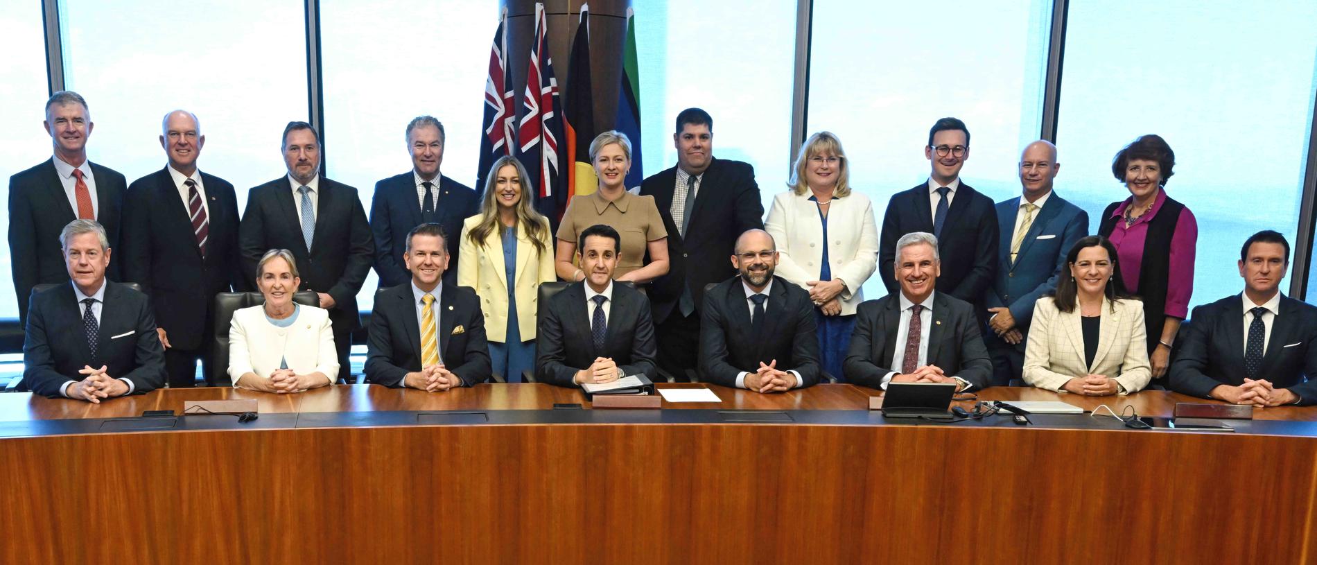 The new LNP government holds its first cabinet meeting at 1 William St. Picture: Lyndon Mechielsen