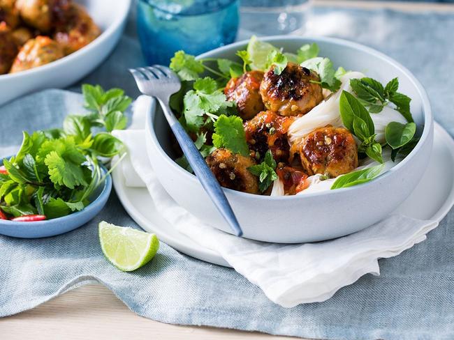 Thai chicken meatballs.