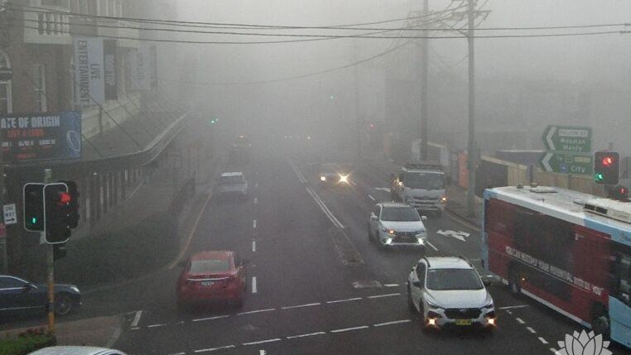 The corner of Falcon St and the Pacific Highway looking towards the Warringah Freeway. Picture: Live Traffic NSW
