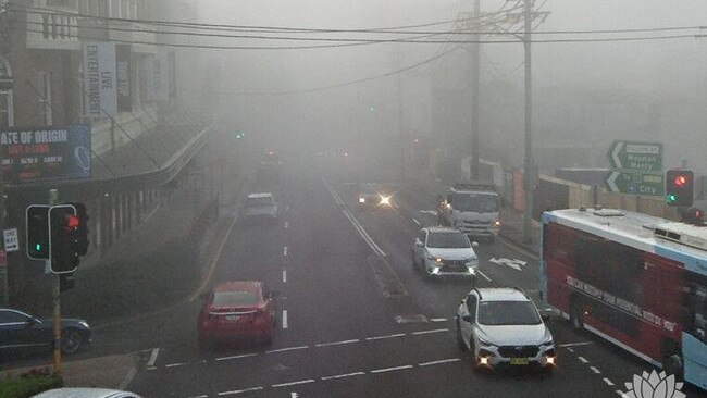 The corner of Falcon St and the Pacific Highway looking towards the Warringah Freeway. Picture: Live Traffic NSW