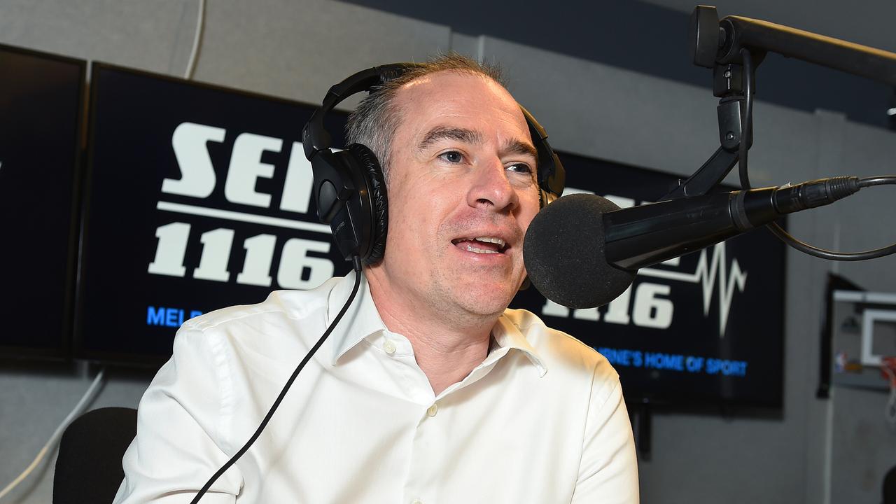 LEADER PRESTIGE: Sports commentator Gerard Whateley broadcasting at the SEN studio. Picture: Josie Hayden