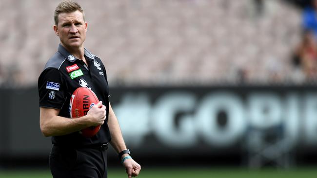 Collingwood coach Nathan Buckley says the Magpies won’t copy Richmond as they seek to forge their own path to premiership success. Picture: AAP