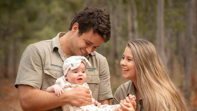 Irwin family pictures from Instagram - Chandler Powell and Bindi Irwin with there daughter Grace Irwin-Powell