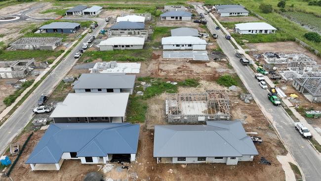 FILE PHOTO. House building underway at Smithfield Village, a new real estate subdivision on the northern beaches of Cairns. Picture: Brendan Radke