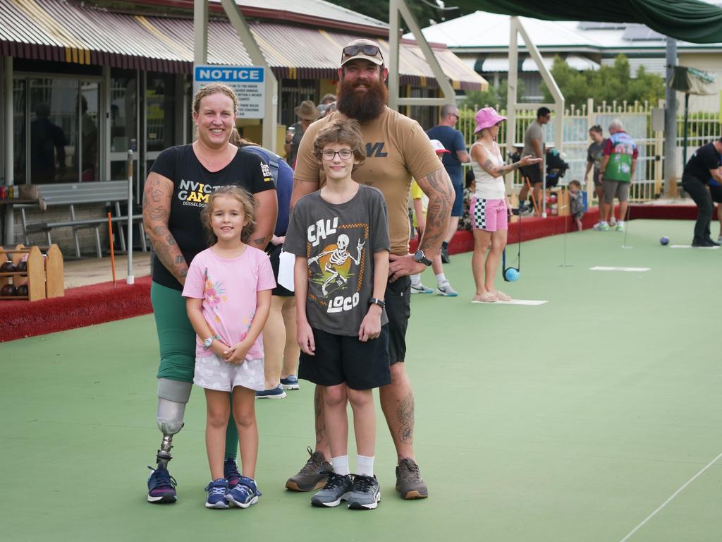 Giru woman Ainsley Hooker, with her daughter Issy, 6, husband Jayson and son Luke, 13. Picture: Blair Jackson