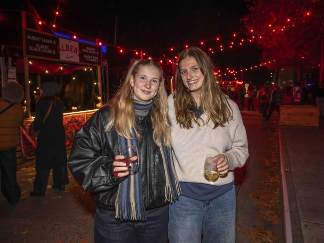 Katie Andrewartha and Zara Mueller at Winter Feast 2025 in Hobart. Picture: Caroline Tan