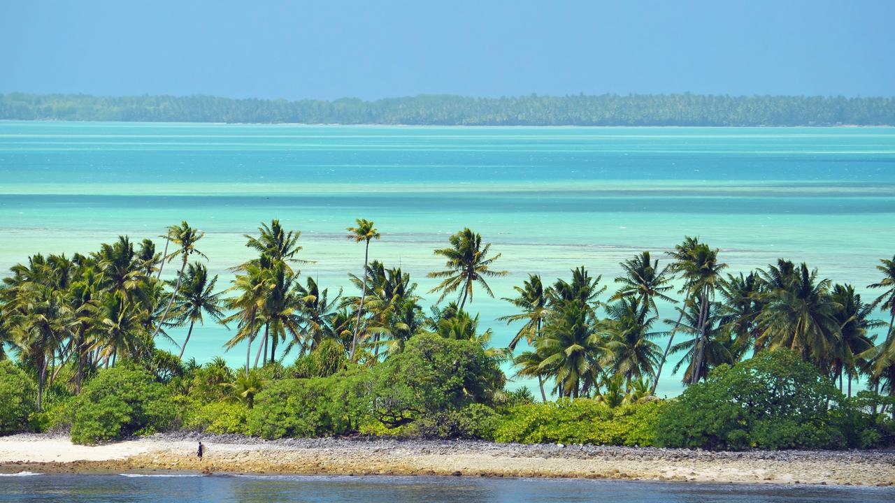 The 60 Minutes crew travelled to Kiribati on Monday.