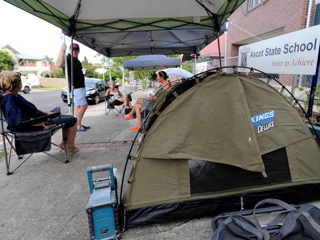 Parents camp out every year. Pictures: Jack Tran