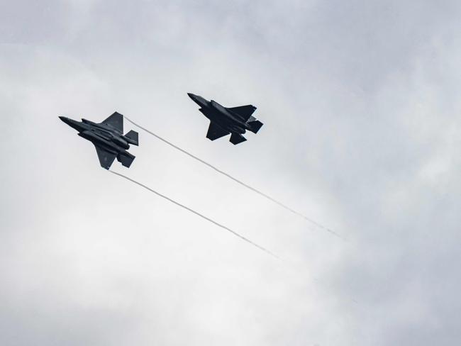 US Air Force F-35 Lightning II aircraft prepare to land at the 86th Air Base, Romania. Picture: AFP