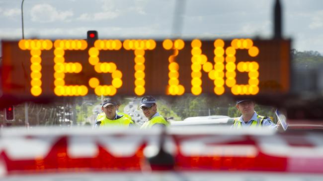 Roberts dodged a random testing site before overtaking cars at double the speed limit.