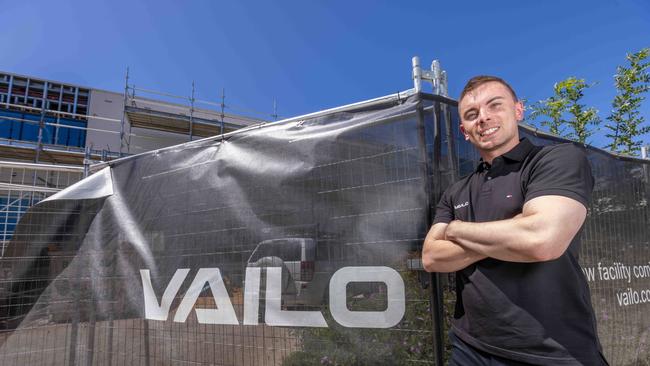 Vailo Founder Aaron Hickmann outside of his Wayville business location. Picture: Ben Clark