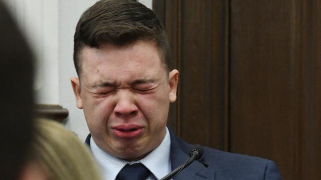 Kyle Rittenhouse broke down on the stand during the high-profile trial. Picture: Getty Images North America / Getty Images via AFP