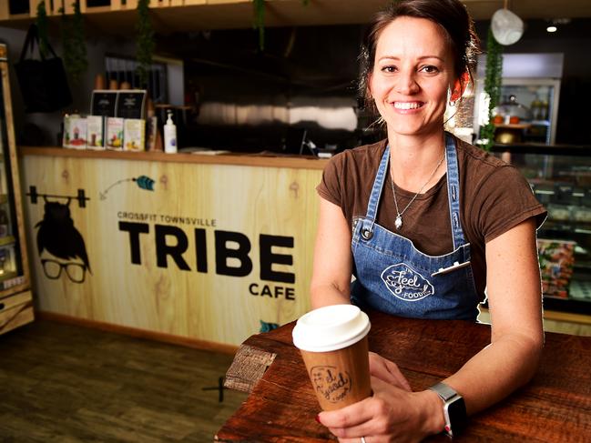 Sally Vujica, owner of The Feel Good Foodie food truck has opened Tribe Cafe, an add on to Townsville Crossfit in Condon. Picture: Alix Sweeney