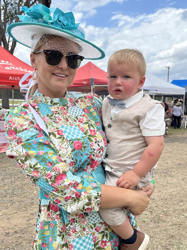 Skyela and Alfie Kruger at the Torbanlea Picnic Races.