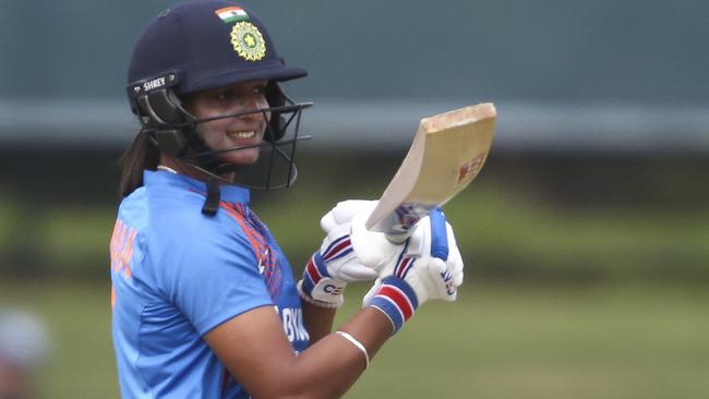 Harmanpreet Kaur leads the Indians into battle.