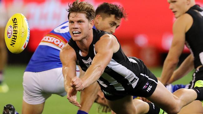 Taylor Adams in action for Collingwood. Picture: Michael Klein