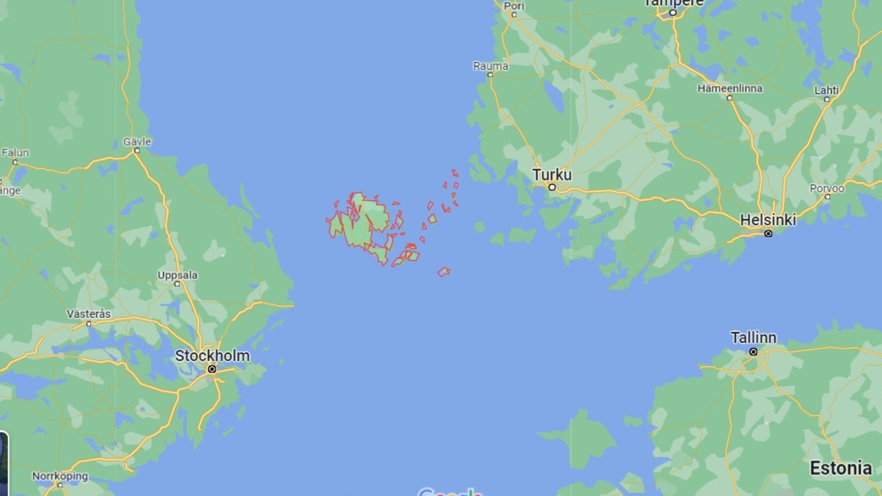 Åland Island sits between Sweden and Finland. Picture: Google Maps.