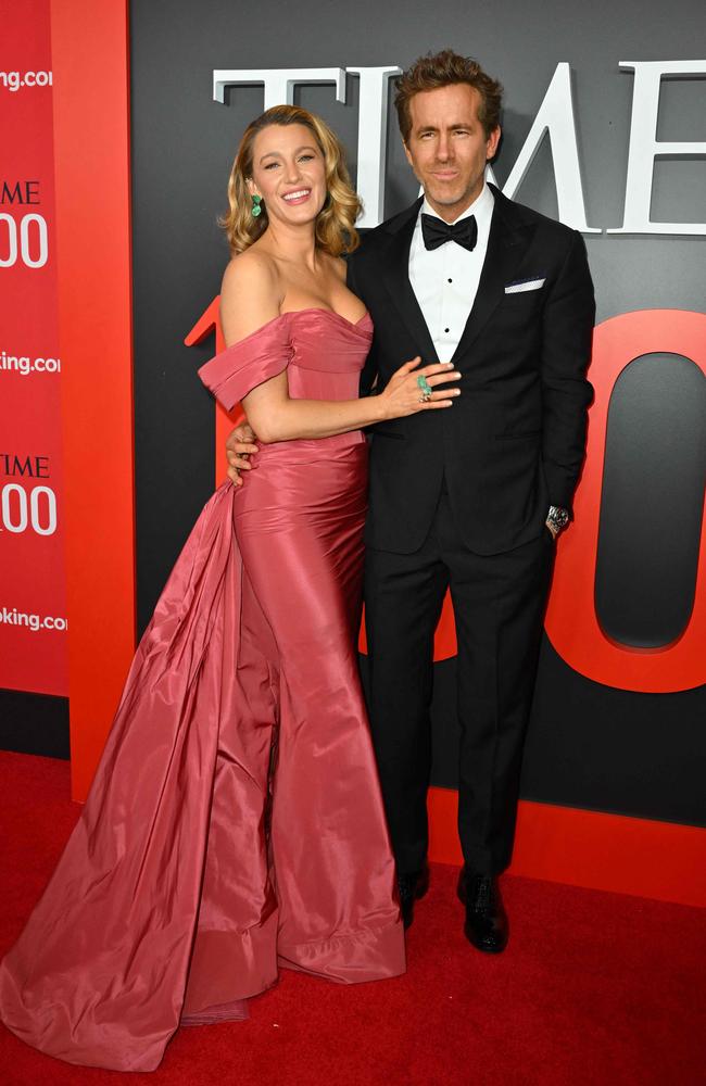 Lively and Reynolds at the 2025 TIME100 gala last month. Picture: Angela Weiss/AFP