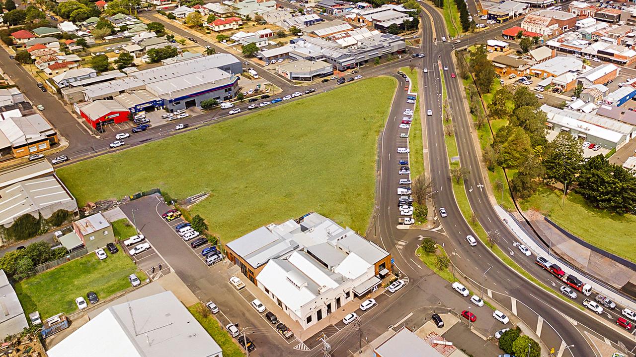 The old gasworks site on Neil St in Toowoomba City is for sale through Colliers International.