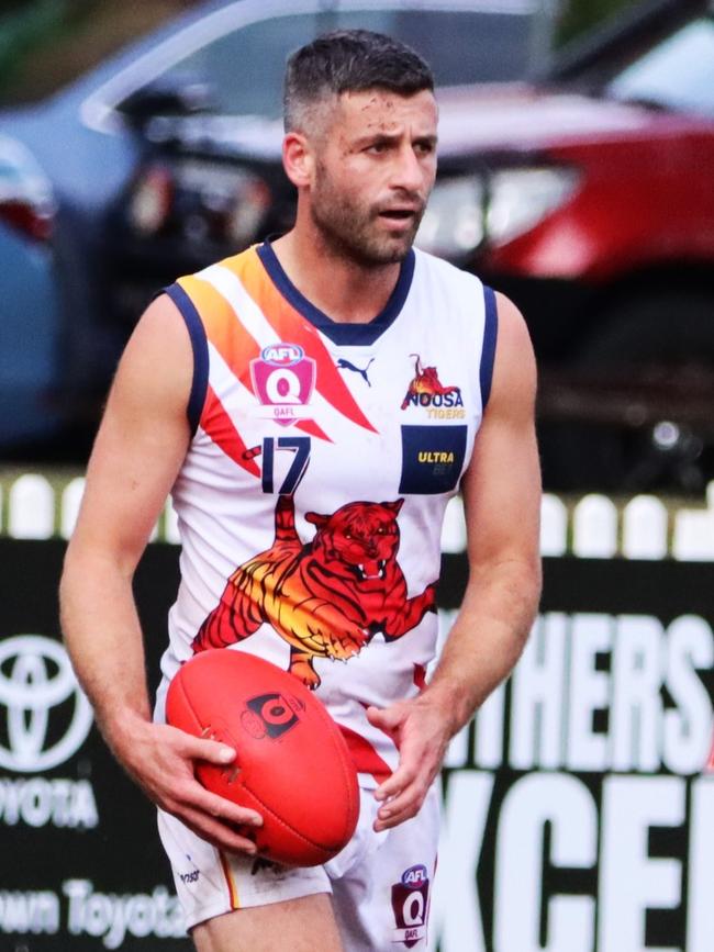 Noosa Tigers player Nathan Horbury in action. Picture: Craig Slaney Sports Photography