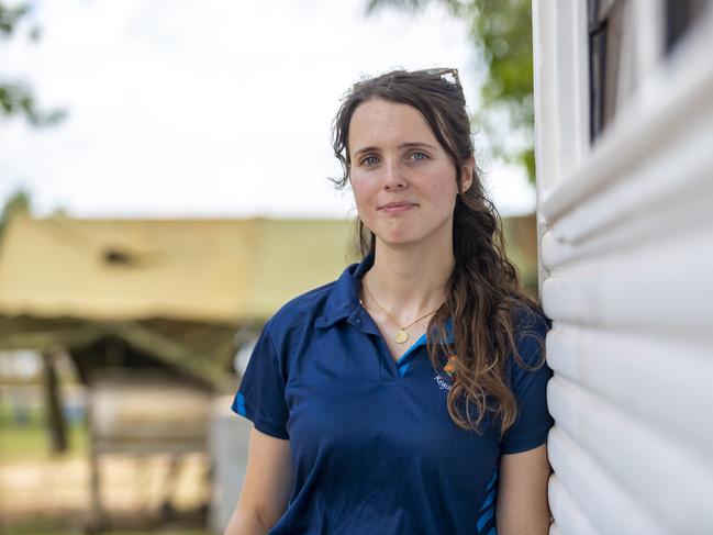 East Arnhem Regional Council Trauma Informed Care Coordinator Harlowe Arden runs a child and family support program in the Gapuwiyak community. Picture: Floss Adams.