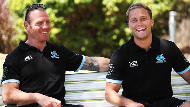 Former Westies Luke Lewis and Matt Moylan. Photo: Phil Hillyard