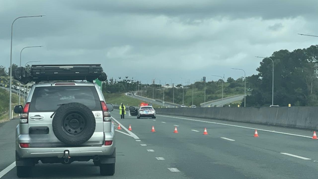 Police have closed the Bruce Highway near Gympie after shots were fired near a popular service station.