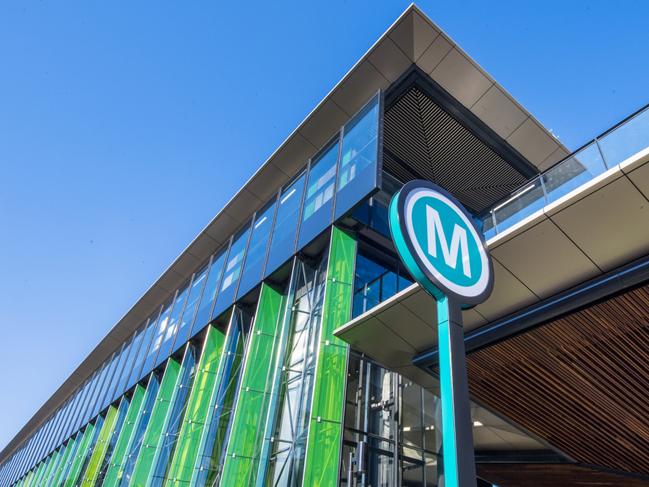 Rouse Hill Station — which is on the four-kilometre elevated skytrain route on Sydney Metro’s Northwest alignment — is about 12 metres above ground.