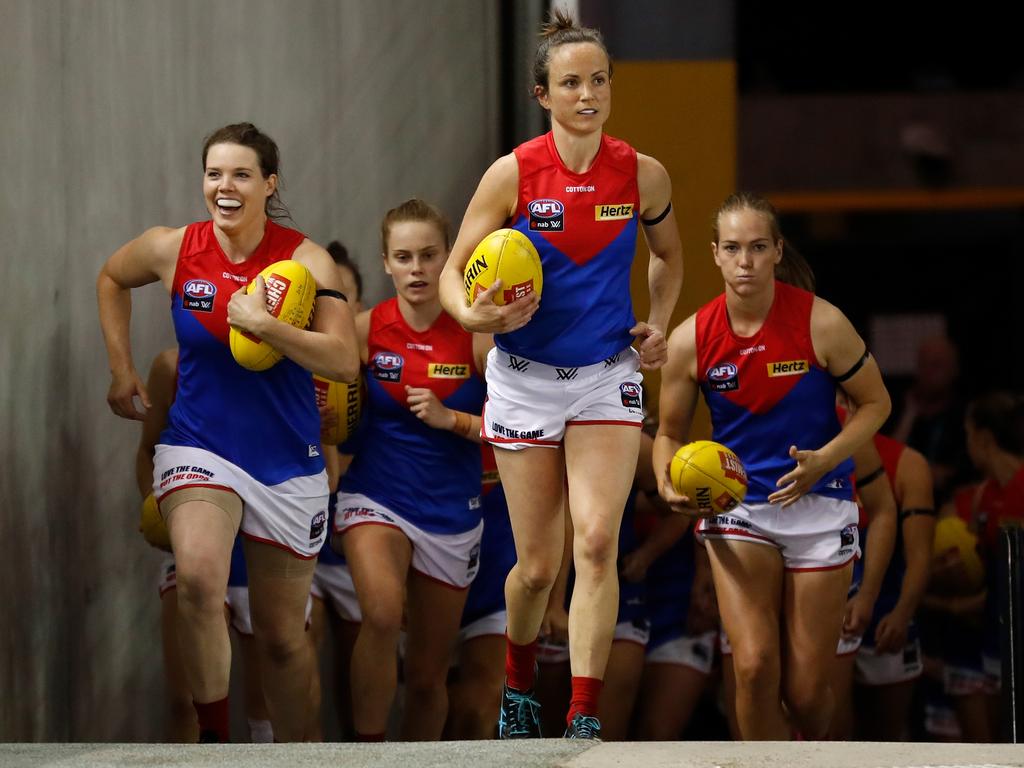 Pearce is single-minded in her quest to lead the Demons to an AFLW premiership. Picture: AFL Photos/Getty Images
