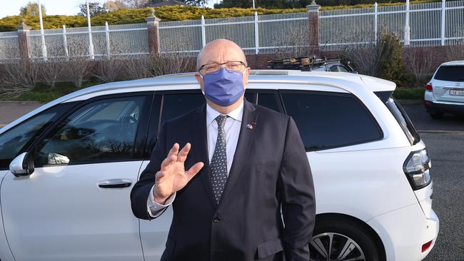 France's Ambassador to Australia, Jean-Pierre Thebault outside the French Embassy in Australia's capital, Canberra. Picture: NewsWire/Gary Ramage