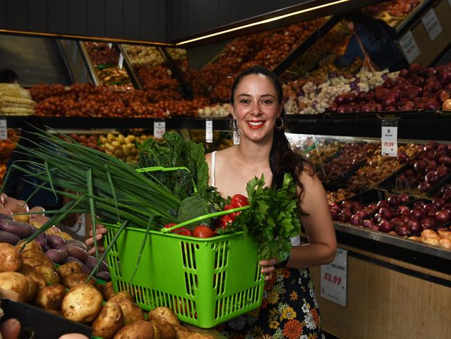 Food blogger Sheridan Piper-Wing poses for a photograh at Armada Dandenong Plaza shopping centre.