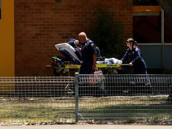 The alleged victim of the attack became hysterical and had to be treated by paramedics. Picture: Justin Sanson.