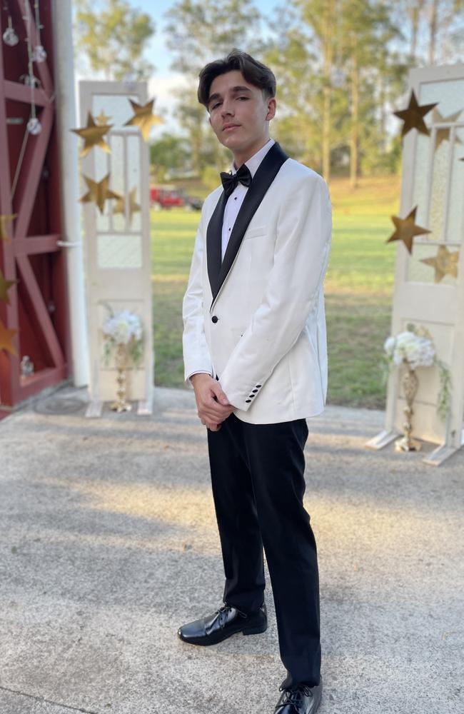 Shannon O’Neill arrives at the 2024 Gympie State High School graduation formal.