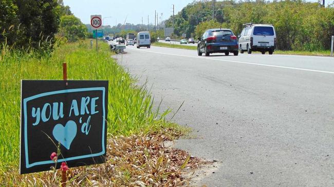 LOVING WORDS: "You are loved” signs have appeared along Sunshine Coast roadsides this Christmas. Picture: Janine Hill