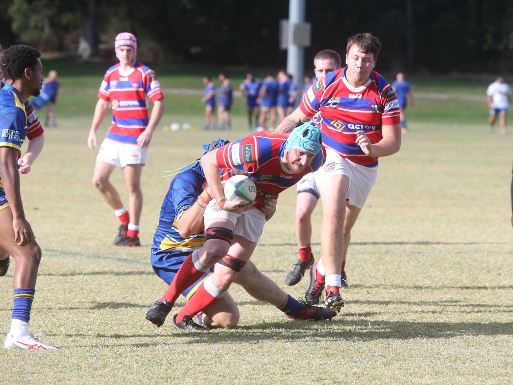 GCDRU round 13 seniors - 2nd grade. Bond Pirates vs. GC Eagles. Nathan Wolstenholme. 14 July 2024 Miami Picture by Richard Gosling