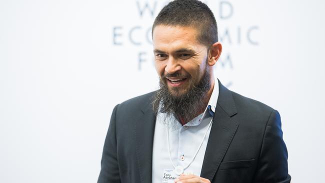 Tony Abrahams, Co-Founder and Chief Executive Officer, Ai-Media, Australia speaking during the Session "Bringing Dignity with Basic Income" at the Annual Meeting 2018 of the World Economic Forum in Davos, January 23, 2018. Copyright by World Economic Forum / Boris Baldinger