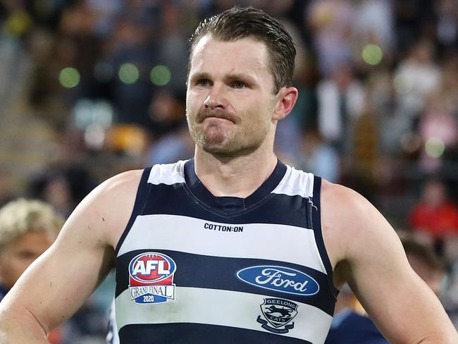 Geelong's Patrick Dangerfield after the loss 2020 AFL Grand Final match between the. Richmond Tigers and the Geelong Cats at the Gabba on October 24, 2020 in Brisbane, Australia.  Picture: Sarah Reed