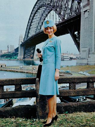 The Qantas airline uniform worn from 1964 to 1969. Picture: Qantas