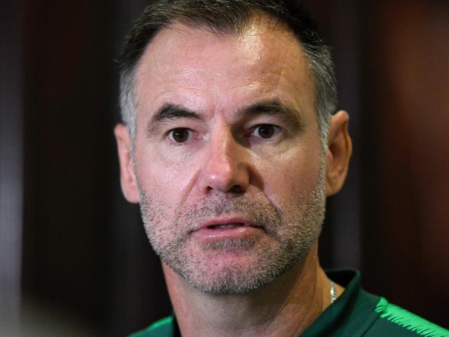 Matildas head coach Ante Milicic speaks to the media during a press conference in Sydney, Thursday, February 6, 2020. The Matildas will play Chinese Taipei in their first Olympic qualifying match on February 7. (AAP Image/Bianca De Marchi) NO ARCHIVING