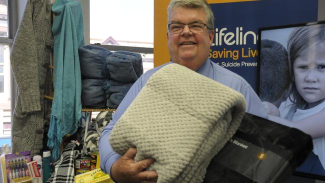 Lifeline Darling Downs CEO Derek Tuffield launched the Share the Warmth appeal yesterday.