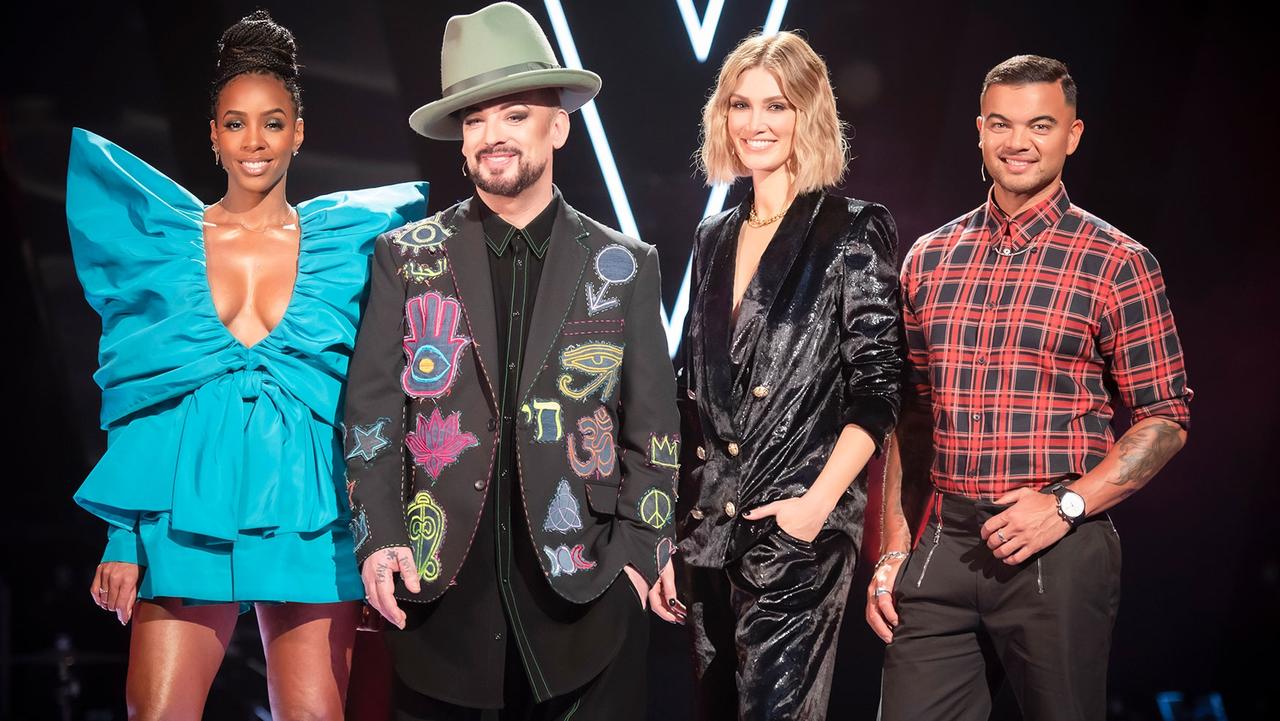 Only Guy Sebastian (far right) made the leap when The Voice changed networks.