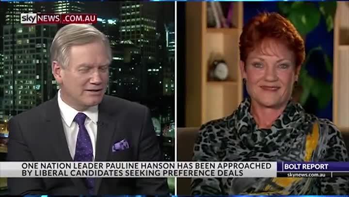 Pauline Hanson on The Bolt Report