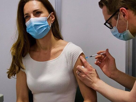 Instagram photo of the Duchess of Cambridge getting her Covid vaccine.